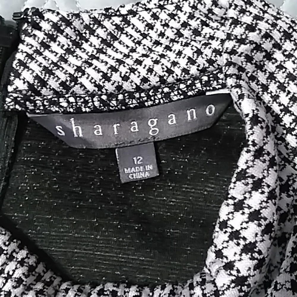 Sharagano Sleeveless Plaid Sheath Dress - Picture 3 of 6
